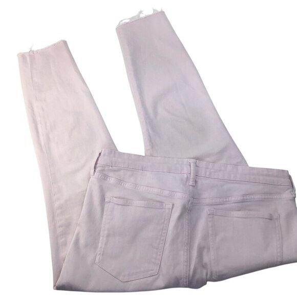 GAP Raw Hem Leggings Jeans Skimmer 32 Regular Lilac Purple Stretch High Rise - Picture 2 of 6